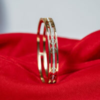 Aurielle Crystal Gold Cuff