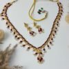 Ruby Drop Traditional Necklace Set