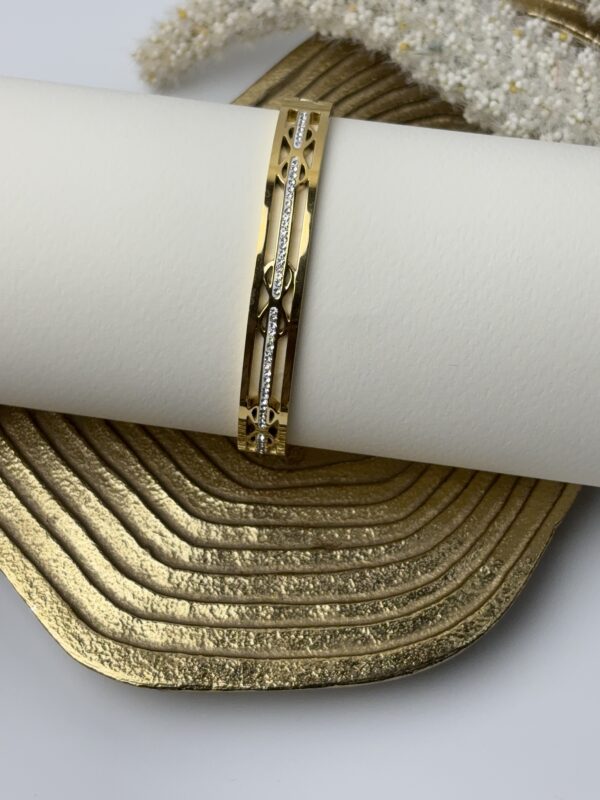 Aurielle Crystal Gold Cuff