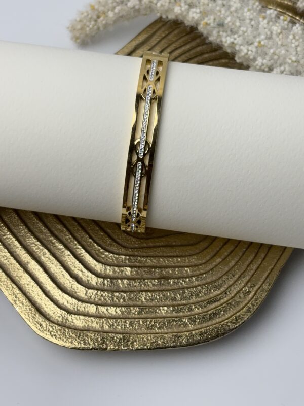 Aurielle Crystal Gold Cuff